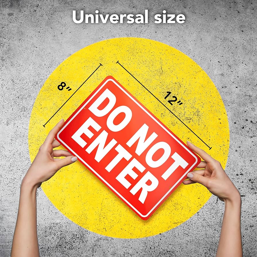 894x894 Do Not Enter Sign Aluminum No Trespassing Sign- Do Not Enter Signs Outdoor Not Enter Signs For Bedroom Door Entry Sign Indoor Outdoor : Industrial & Scientific