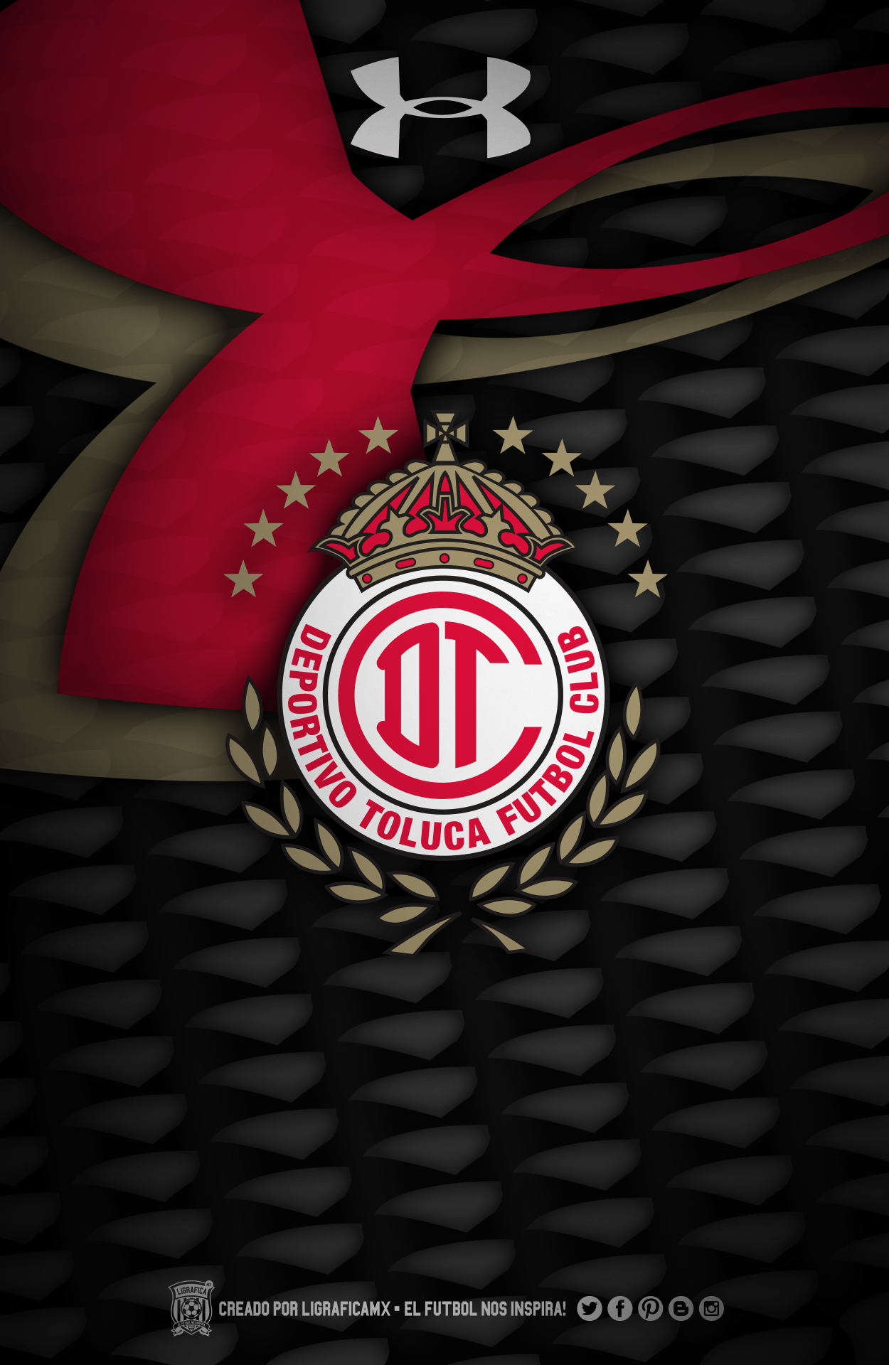 1250x1920 Deportivo Toluca Wallpaper