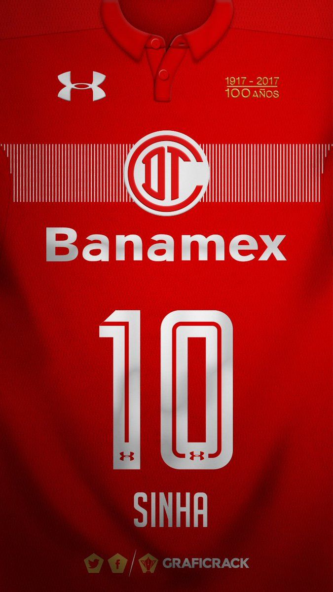 675x1200 GRAFICRACK Naelson Sinha. Toluca FC Jersey Local. # Toluca #SomosDiablos #SomosRojos