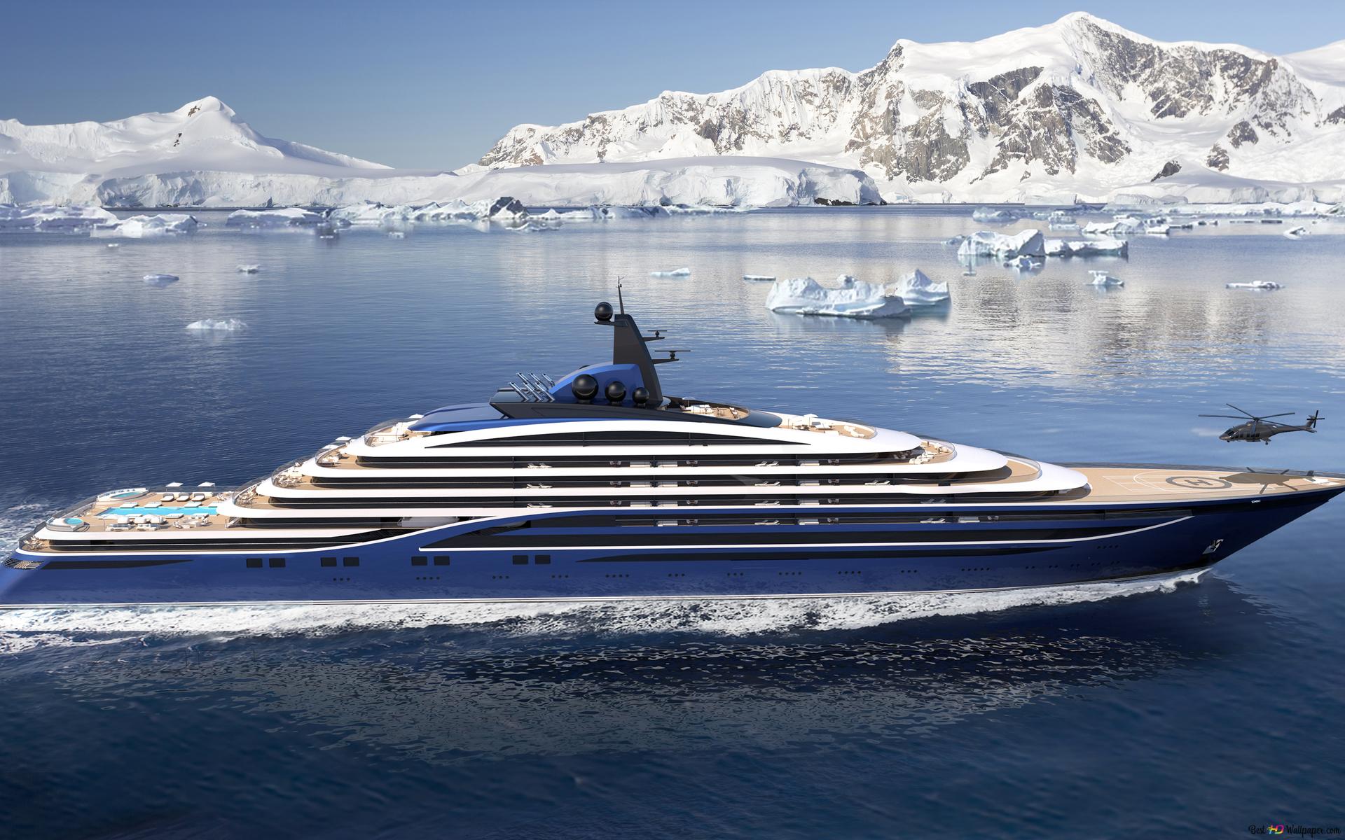 1920x1200 Arctic running Somnio amazing largest superyacht 2K wallpaper download