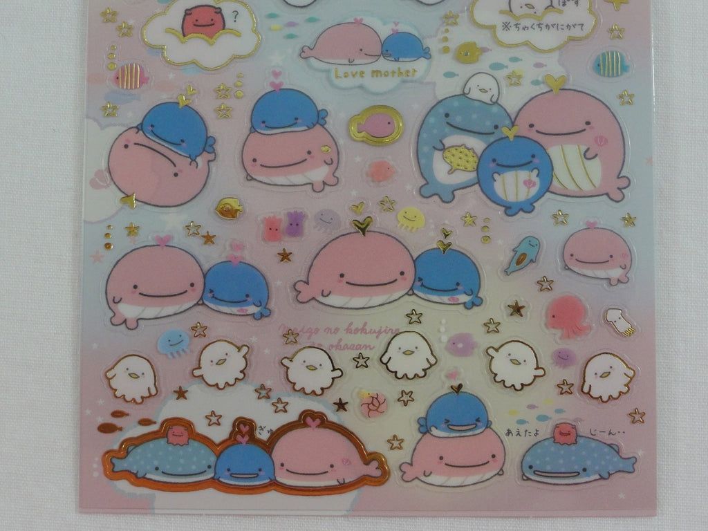 1024x768 Cute Kawaii San X Jinbesan Whale Sticker Sheet 2019 Planner