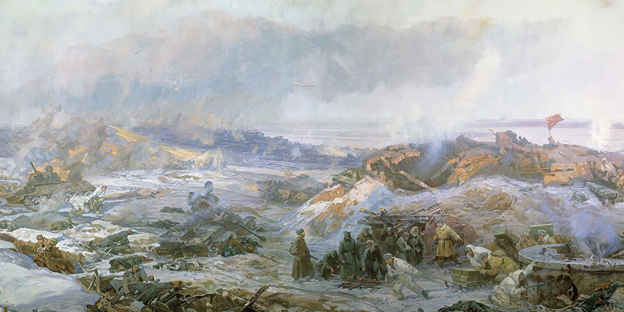 1280x640 Desktop Wallpaper War Battle of stalingrad Pictorial art