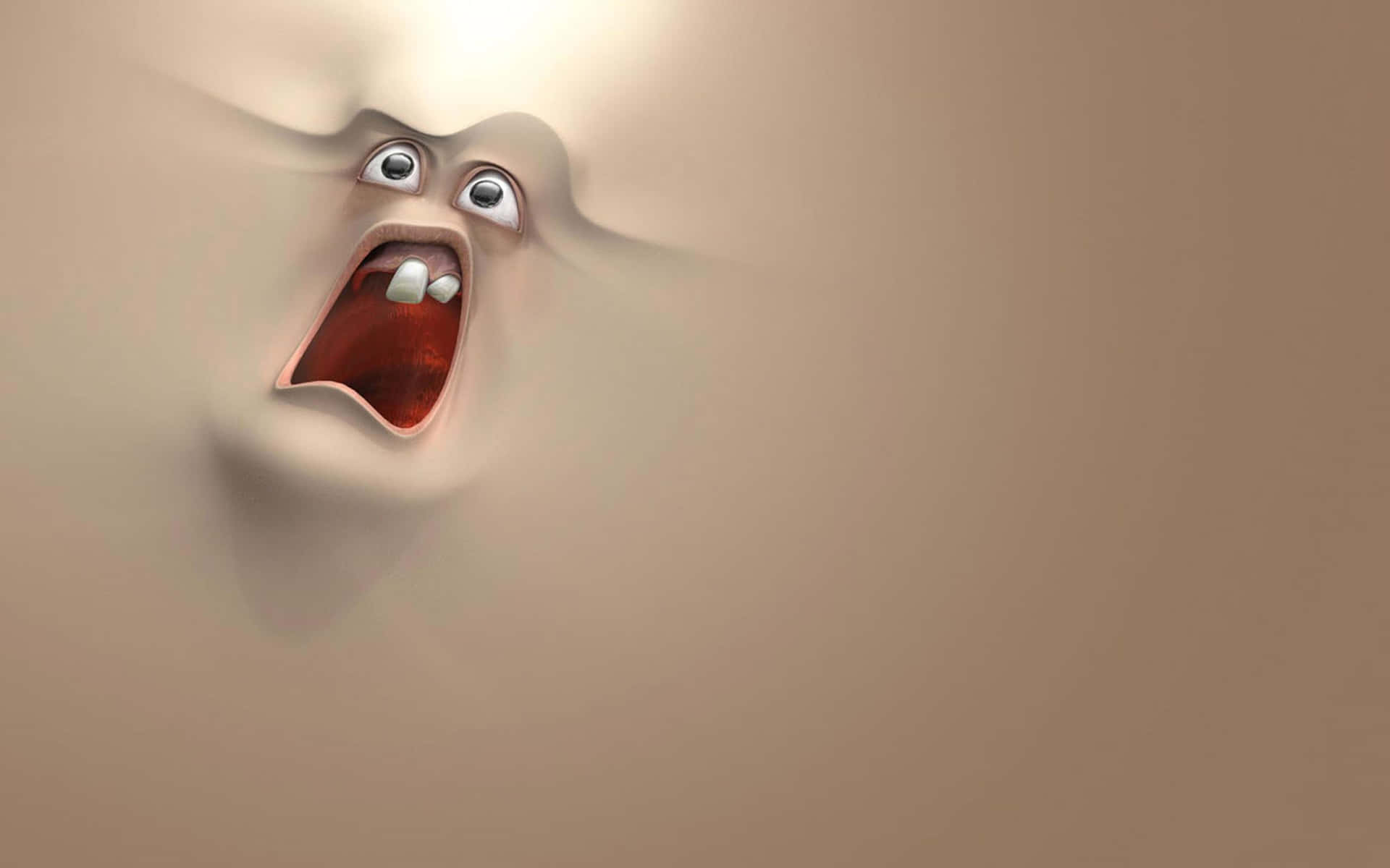 1920x1200 Download Funny Face Screaming Grimace Wallpaper