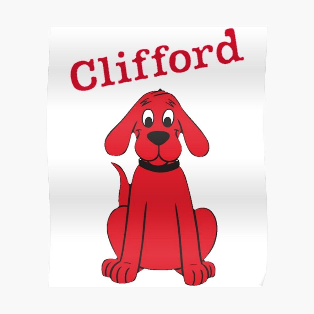 1000x1000 Clifford the big red dog Sticker