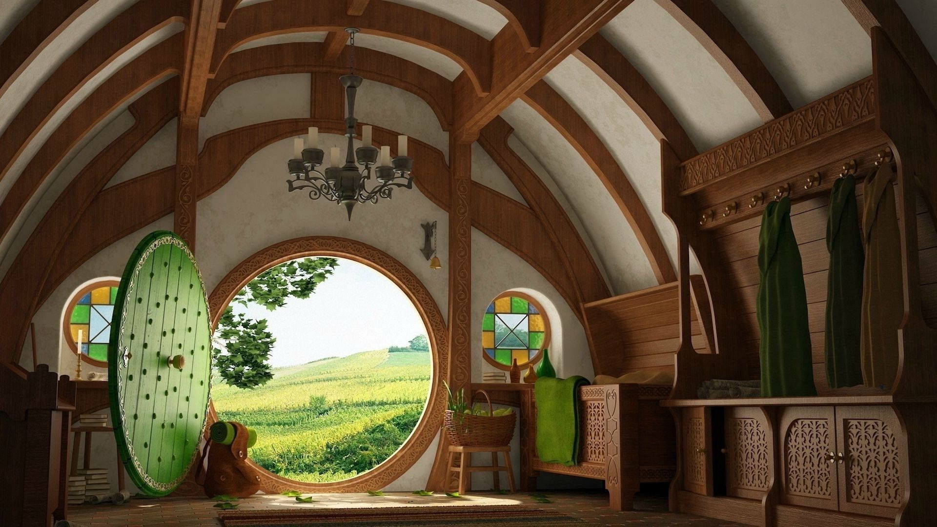 1920x1080 Wallpaper / the lord of the rings bag end, 1080P free download