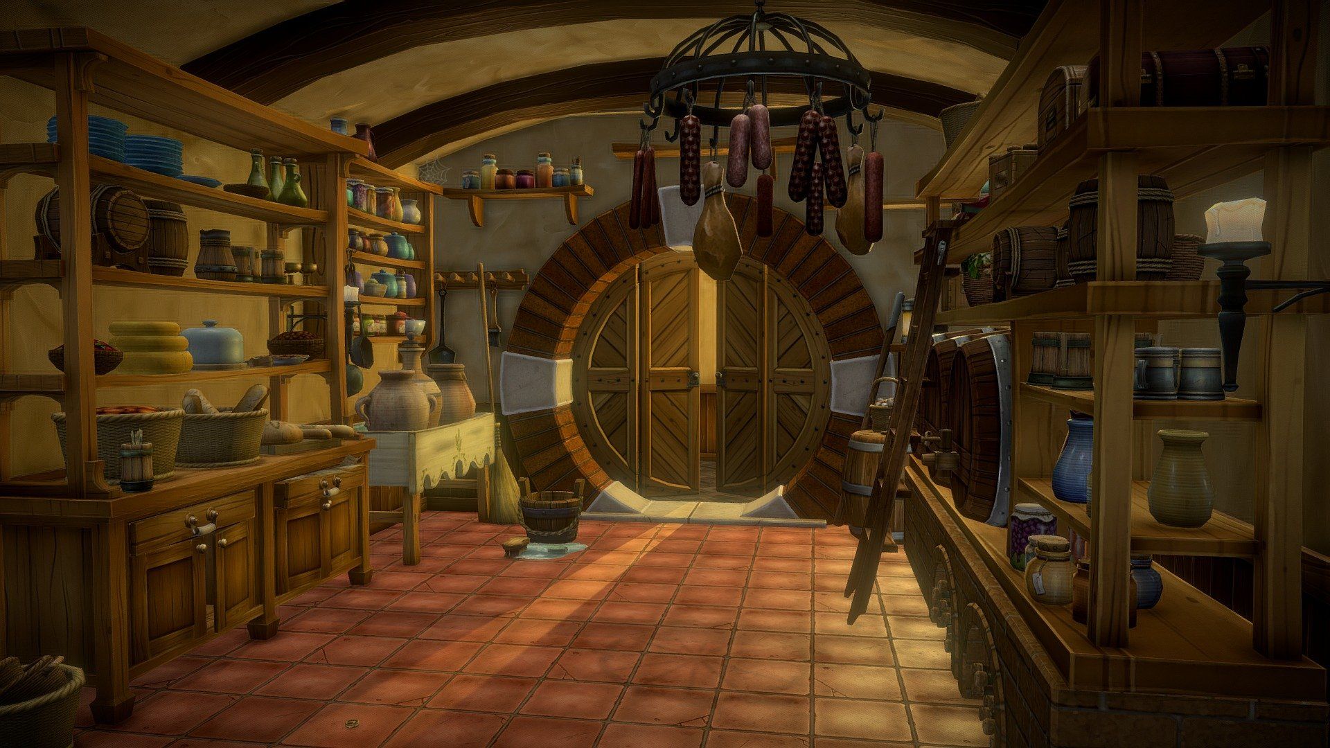 1920x1080 Bilbo's Bag End Pantry model by WhizBangDW [1850d34]