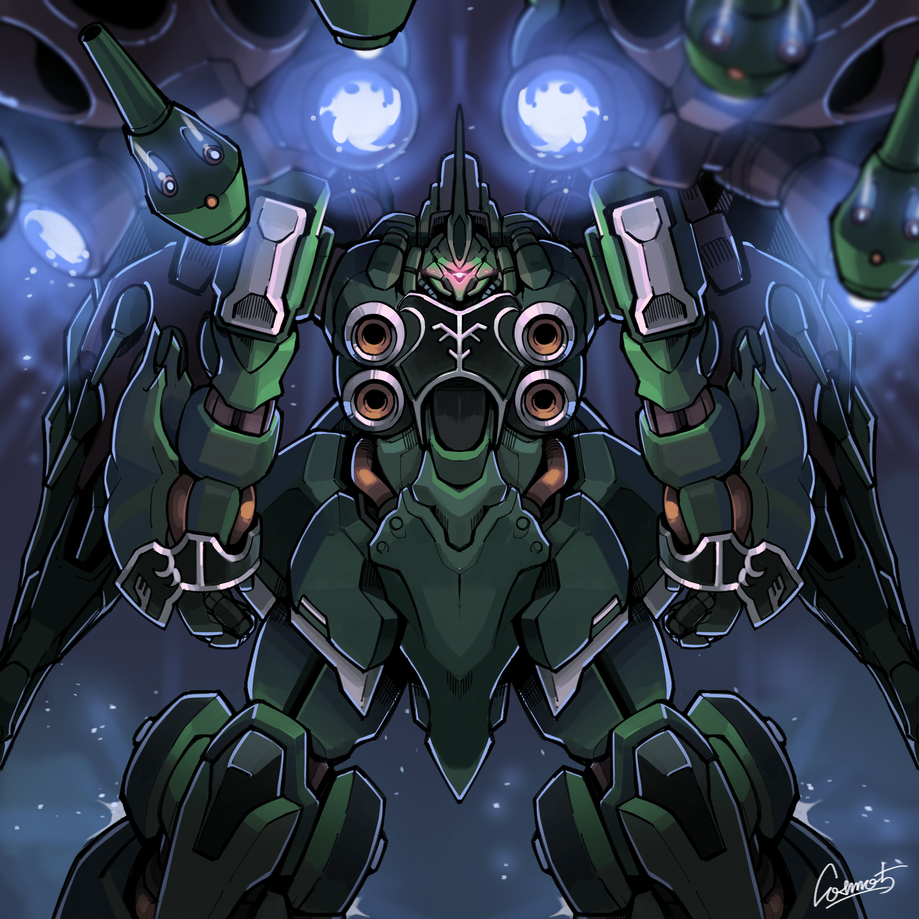 3000x3000 Kshatriya (gundam And 1 More) Drawn By Cosmo 5