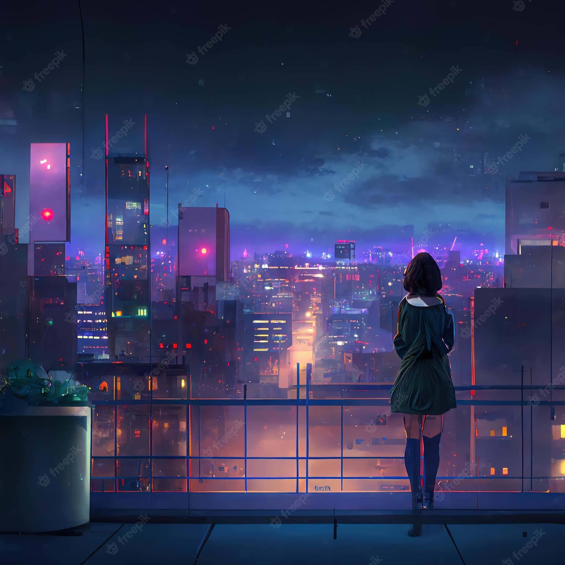 1920x1920 Download Let Go of Stress and Relax with Lo Fi Anime Wallpaper