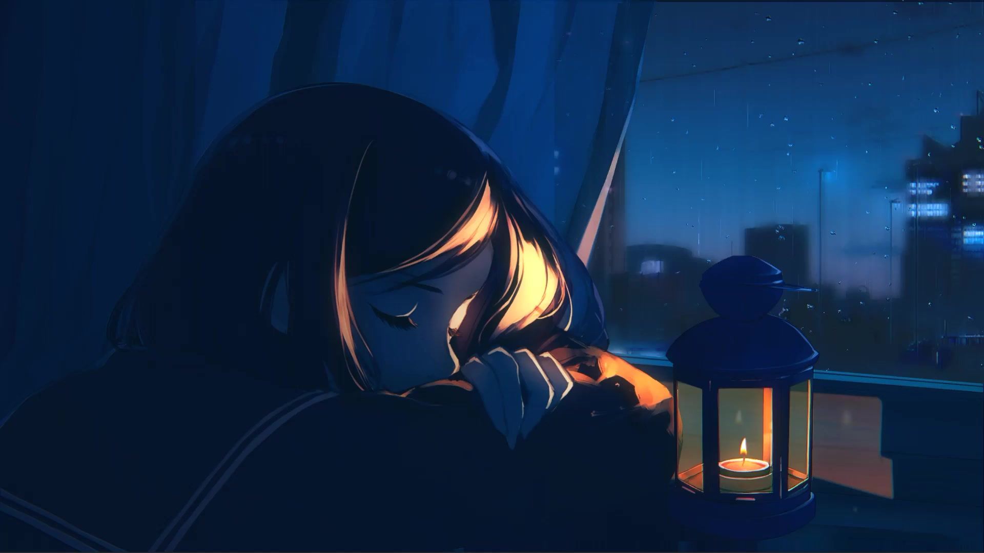 1920x1080 Chill Candle Night And Rain Live Wallpaperx1080 Gallery HD Live Wallpaper