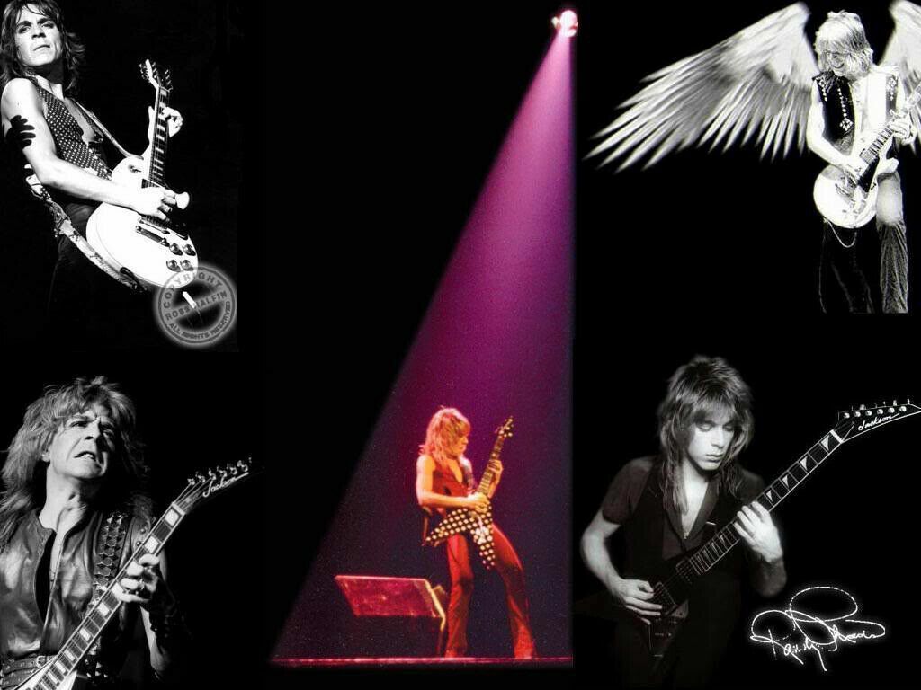 1024x768 Art print poster, canvas Randy Rhoads heavy metal guitar