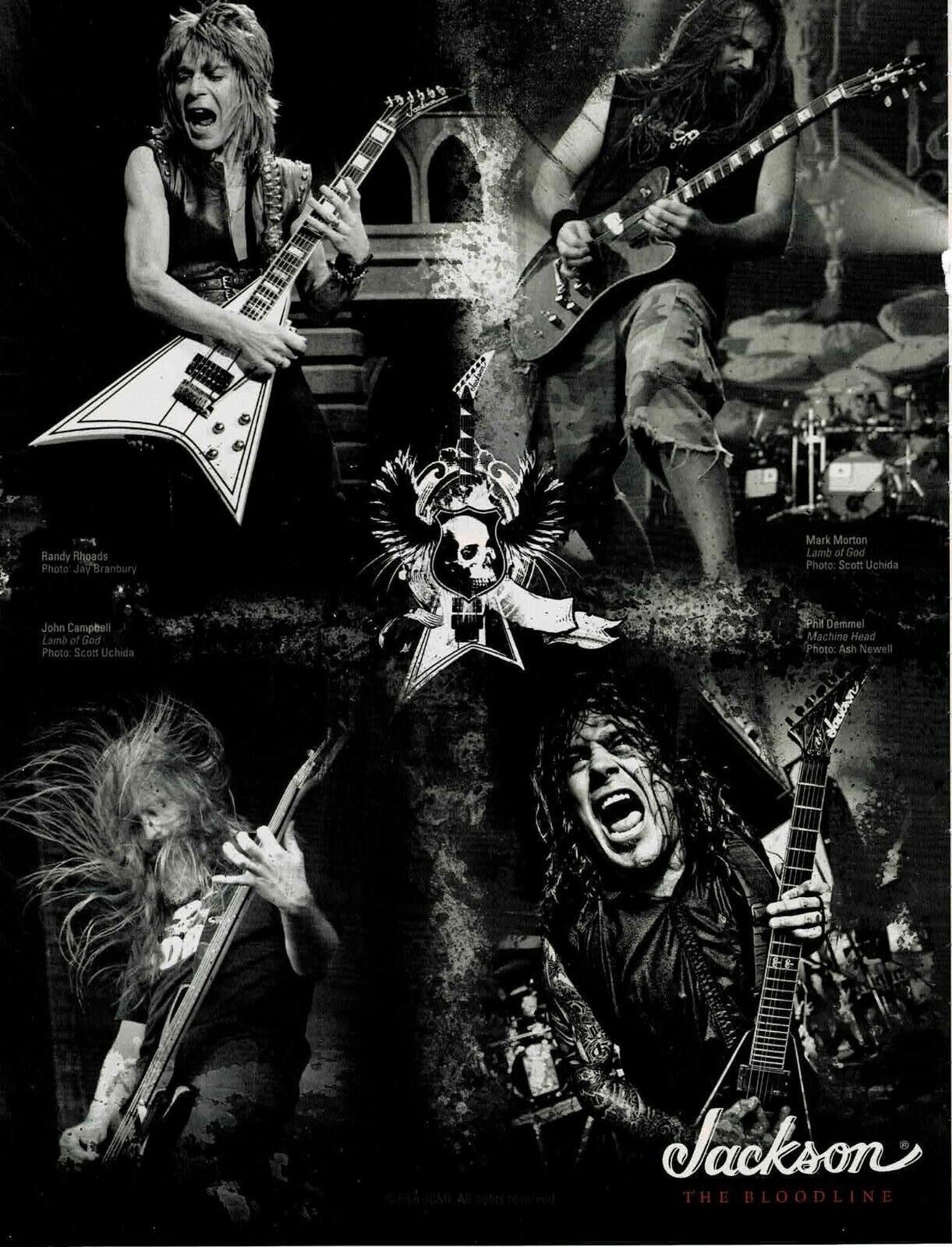 1221x1600 JACKSON GUITARS RHOADS / CAMPBELL / PHIL DEMMEL / MORTON Print Ad