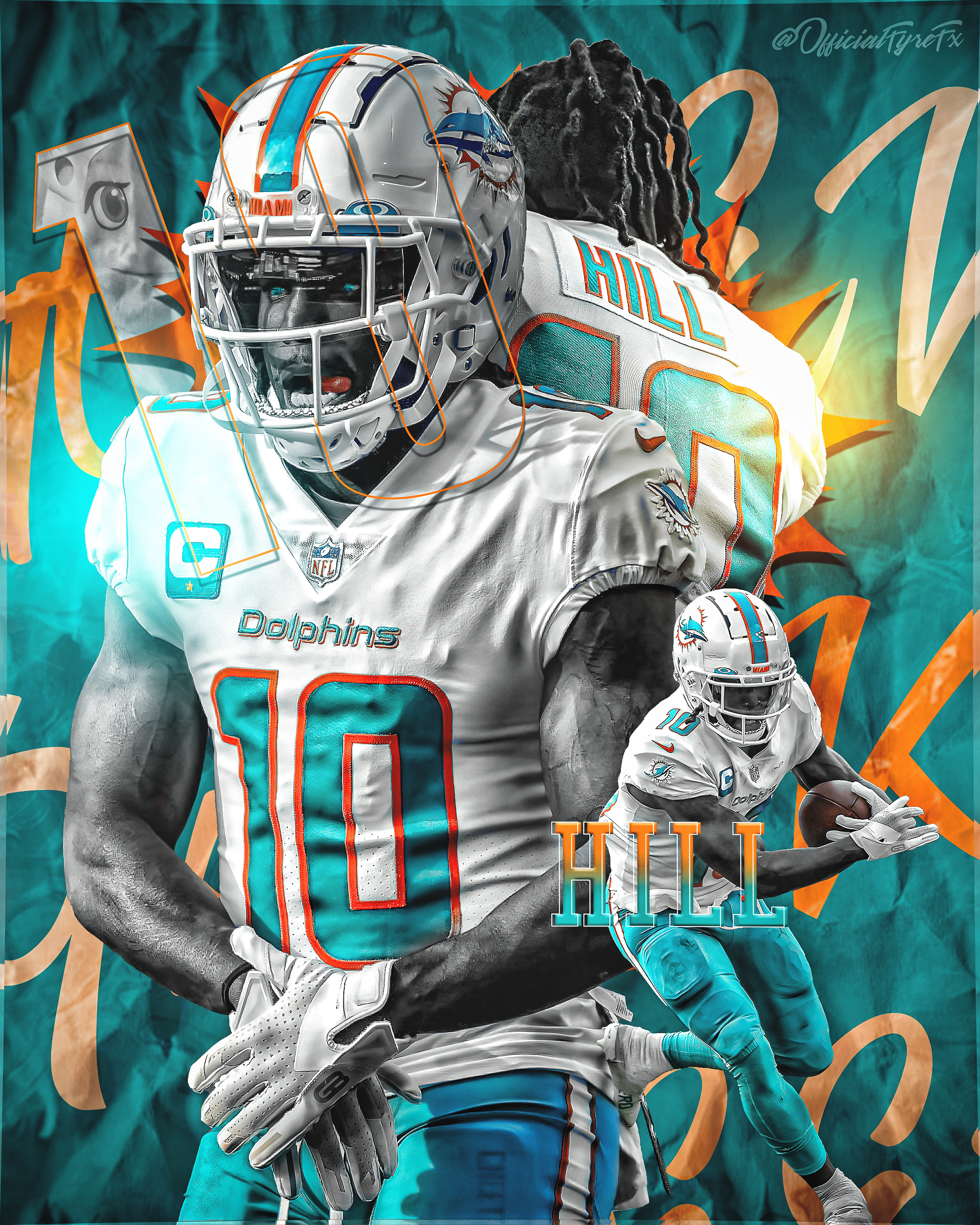 2160x2700 OCTyreek Hill Poster Design (Go Fins!)