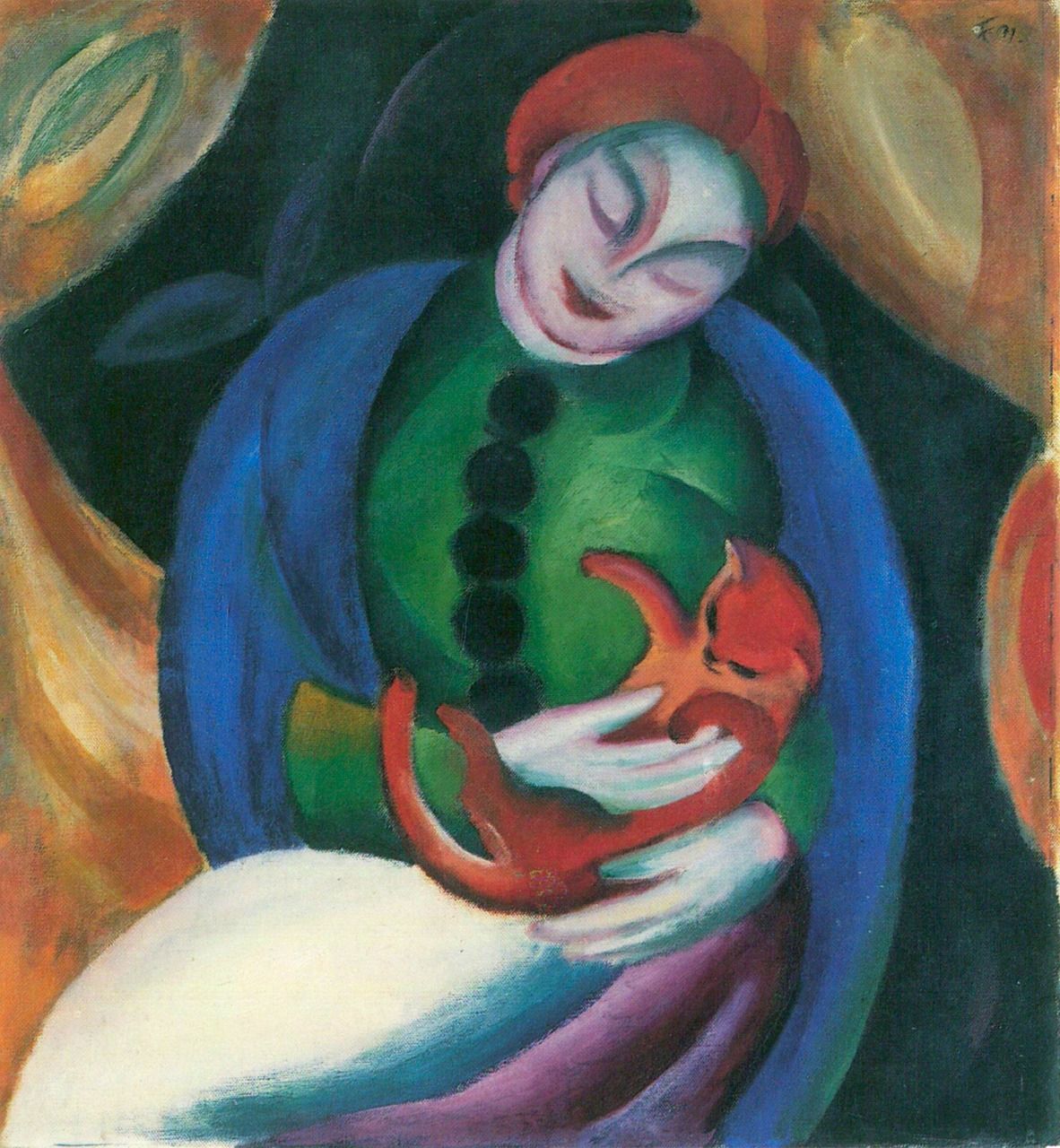 1182x1280 Download Painting Franz Marc Abstract Royalty Free Stock Illustration Image