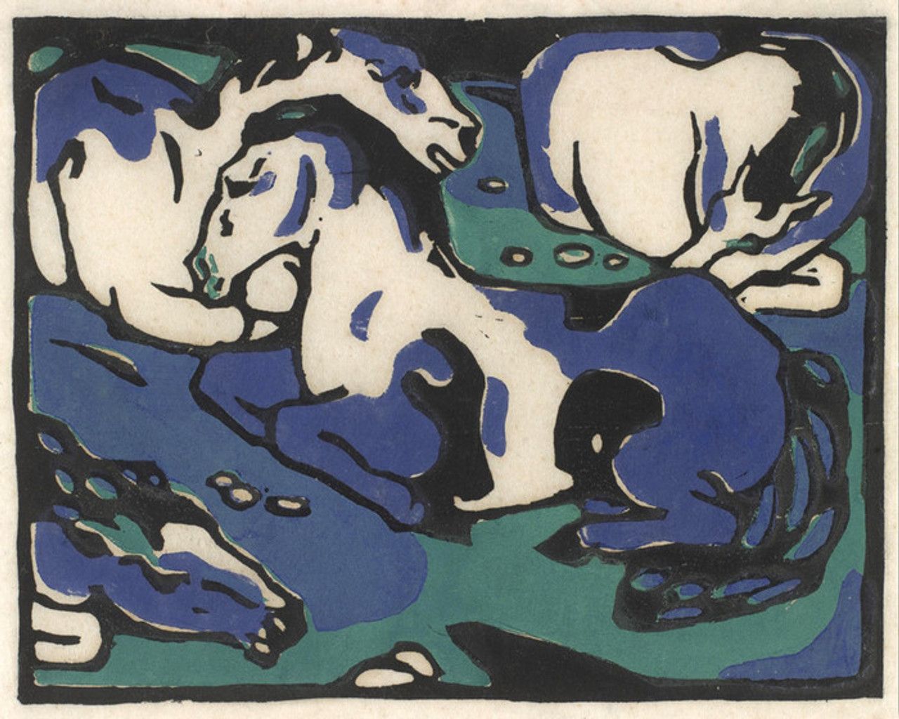 1280x1024 Art Prints of Horses Resting
