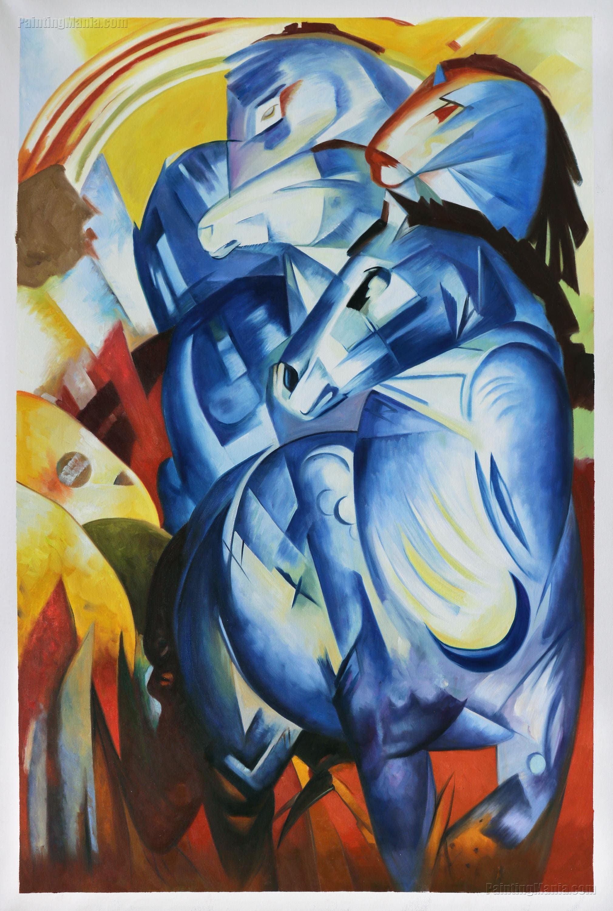 2020x3000 The Tower Of Blue Horses Franz Marc Hand Painted Oil
