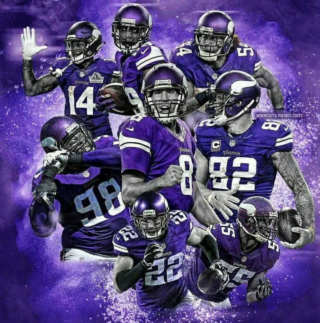 1022x1029 Download Kirk Cousins With Vikings Teammate Wallpaper