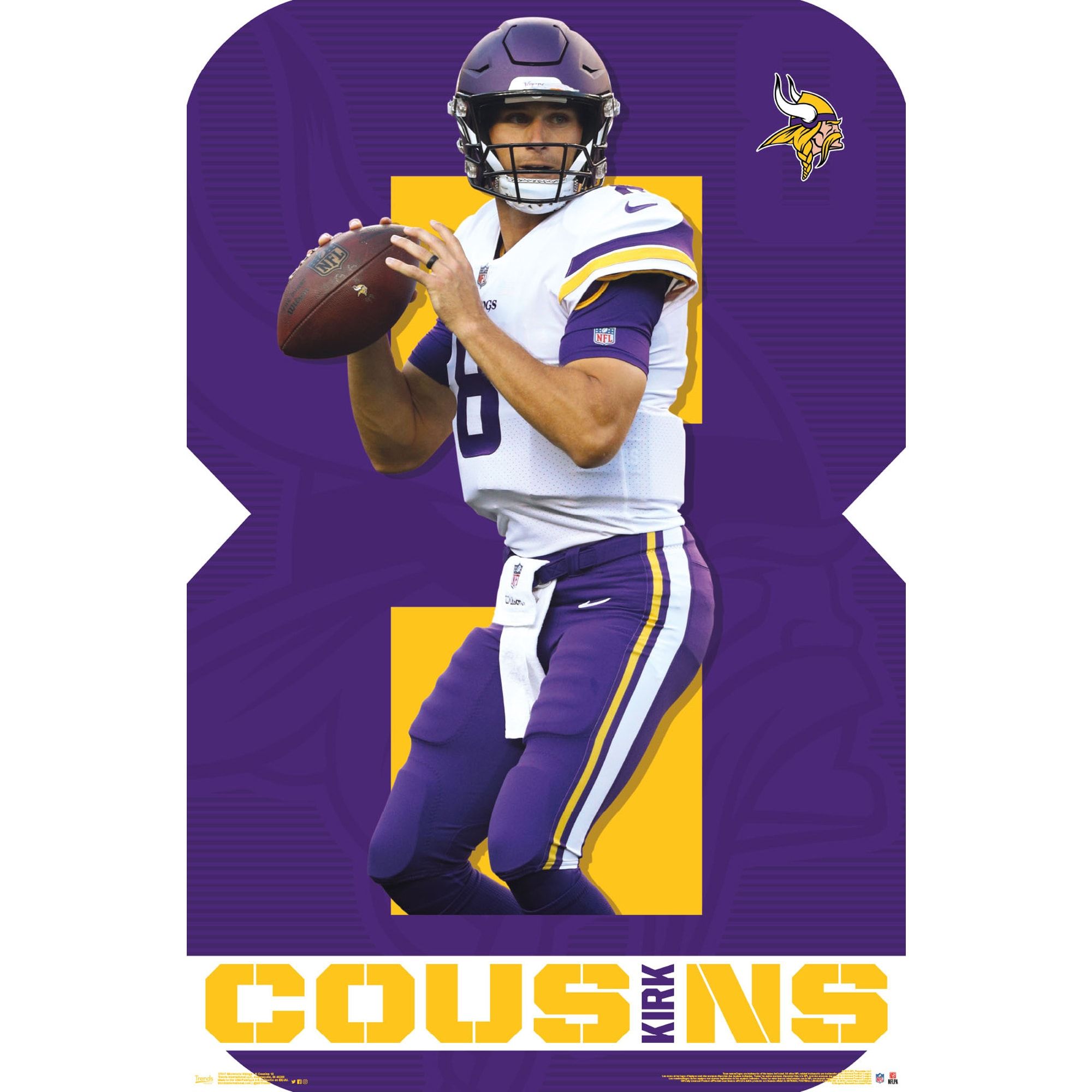 2000x2000 Kirk Cousins Minnesota Vikings 22'' x 34'' Player Poster