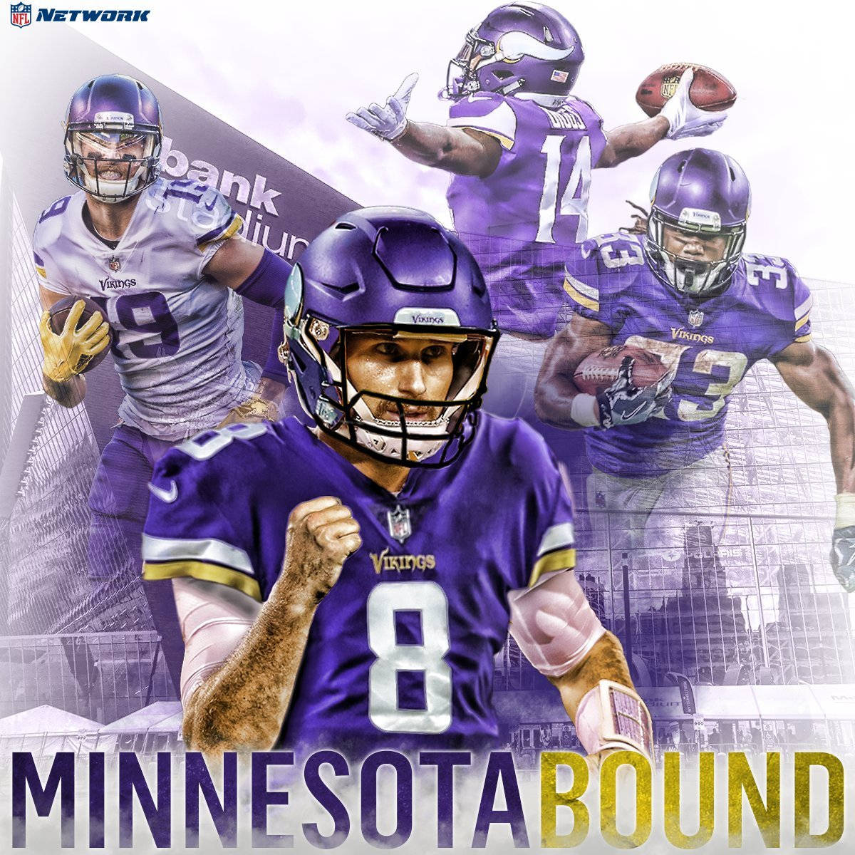 1200x1200 Download Minnesota Players Kirk Cousins Poster Wallpaper