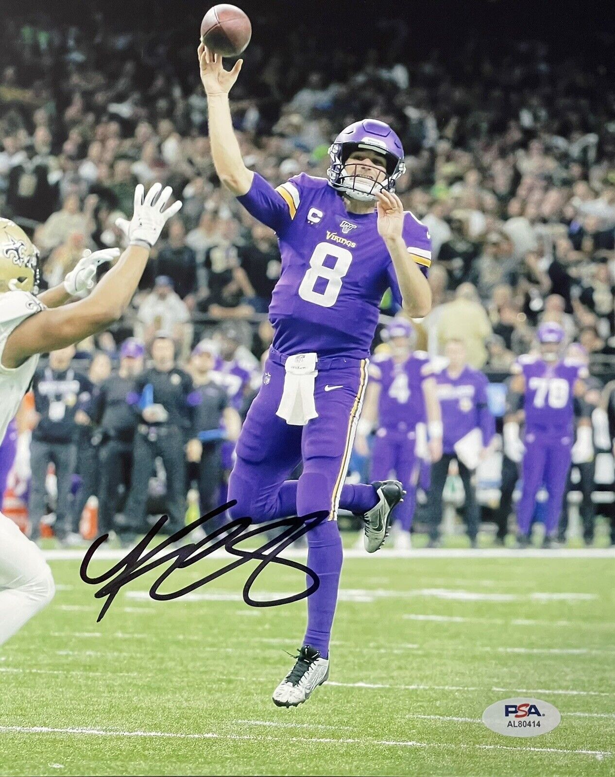 1266x1600 Kirk Cousins Signed Autographed Minnesota Vikings 8x10 Photo PSA DNA COA