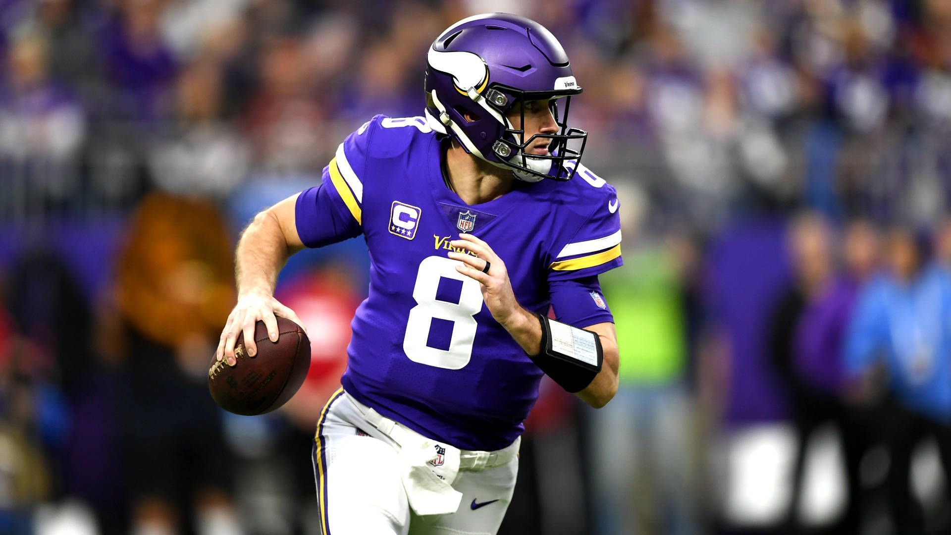 1920x1080 Download Kirk Cousins Running With The Football Wallpaper