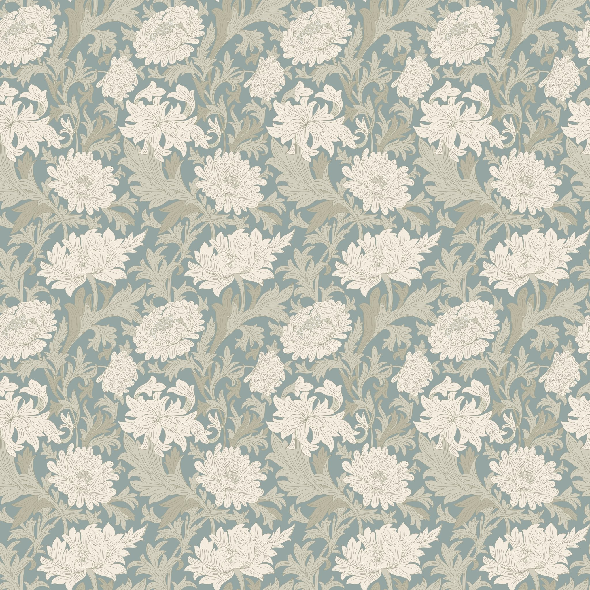 2048x2048 Olivia Floral in Cornflower