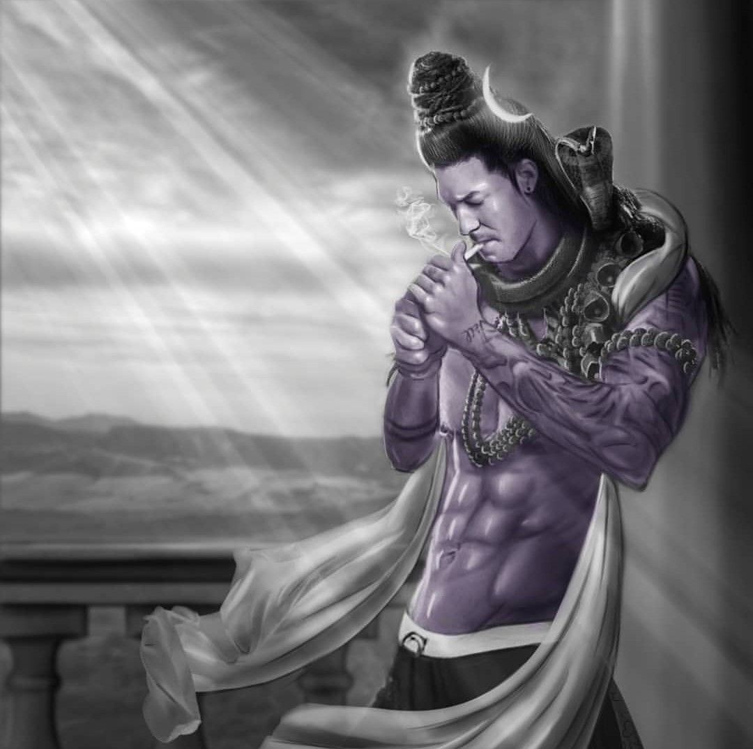 1080x1073 Angry shiva Wallpaper Download