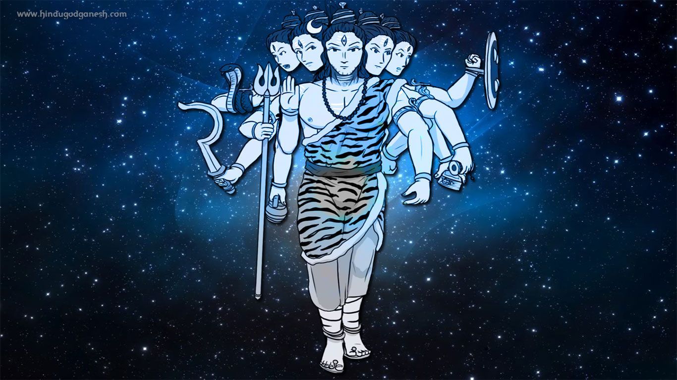 1366x768 Free download Angry shiva beautiful wallpaper for desktop