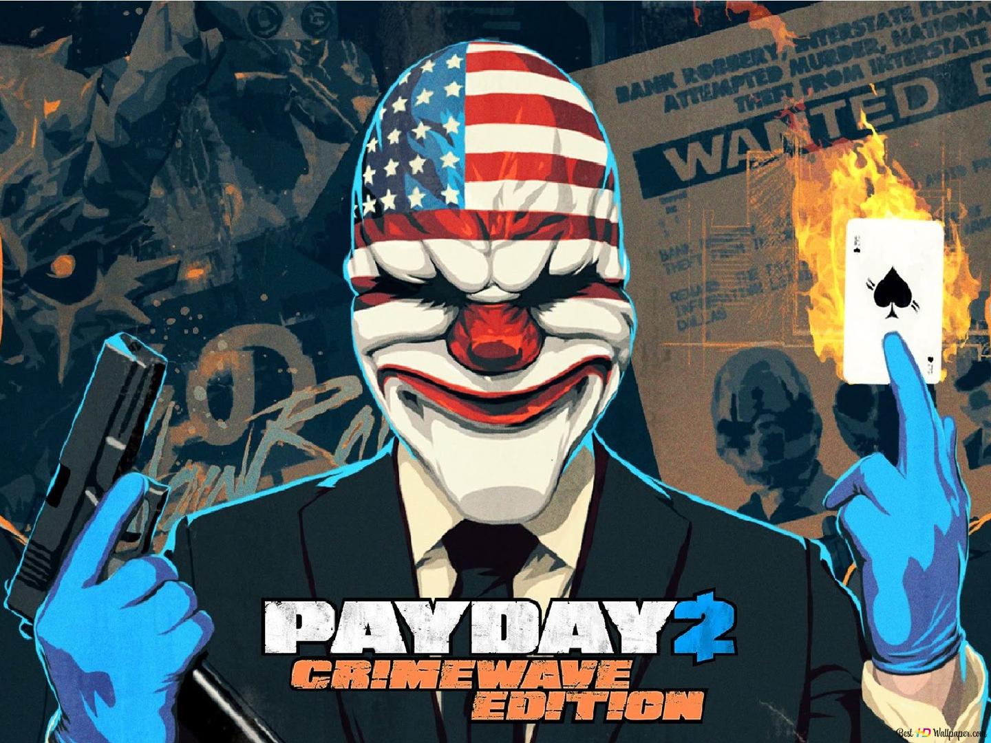 1440x1080 American masked character from the Payday game series HD wallpaper download