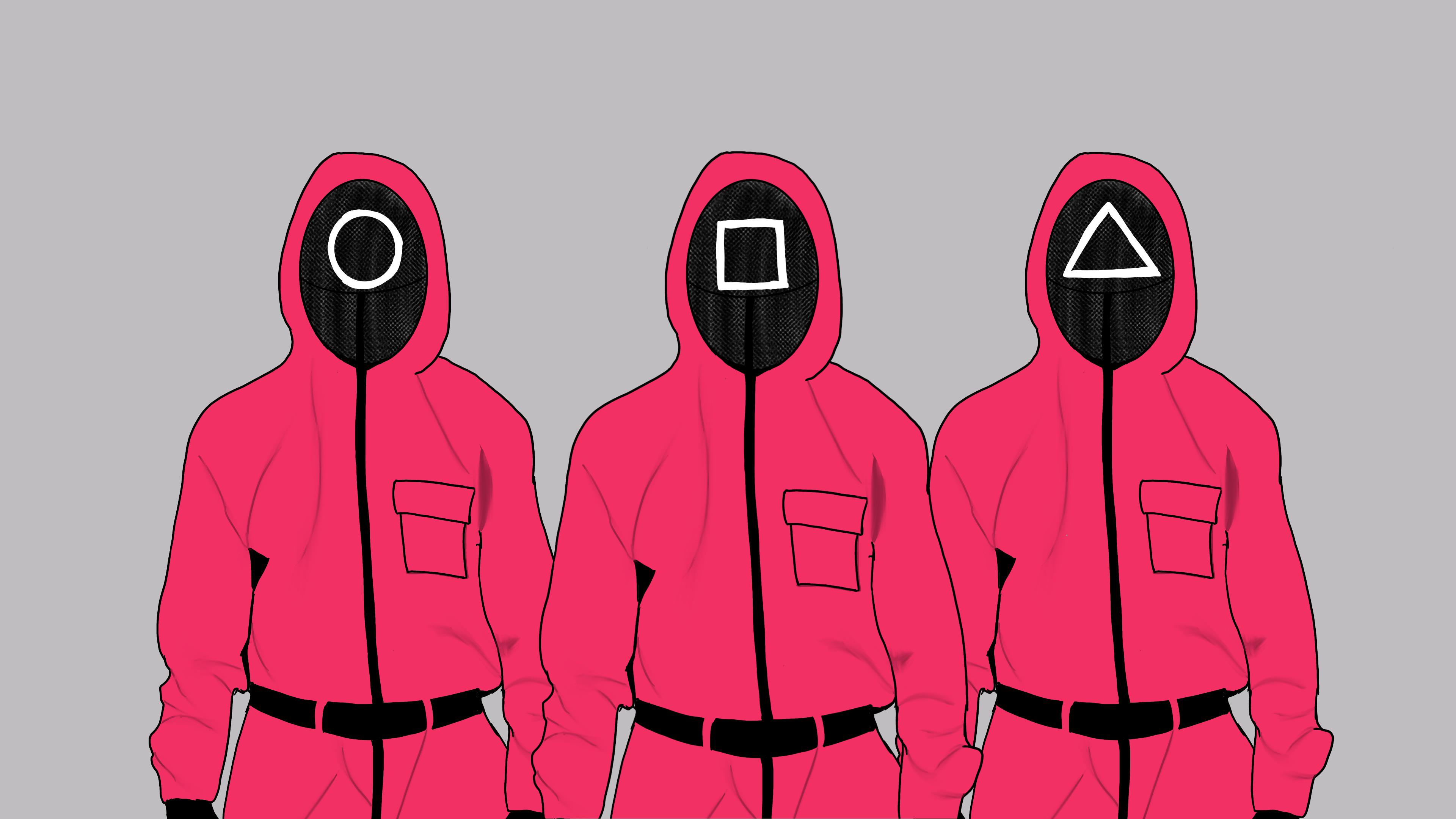 3840x2160 Squid Games Red Players [3840 x 2160]