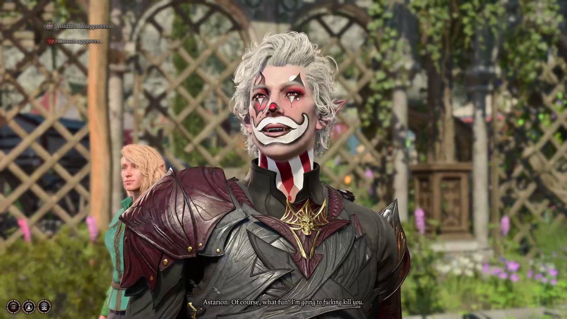 1920x1080 Baldur's Gate 3 On X: You Didn't Have To Put The Clown Make Up On Him Too, But We Appreciate It. / X