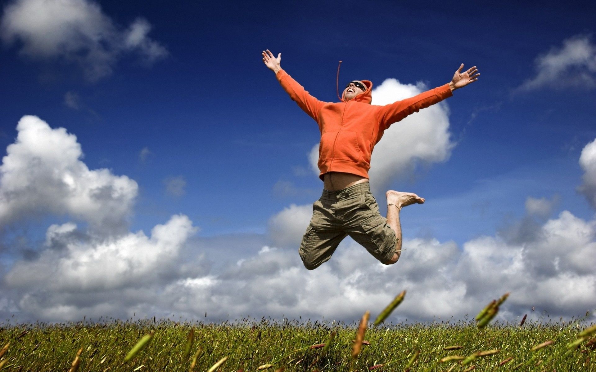 1920x1200 1920x1080 happiness, joy, man, jump, Mood, flight.me!
