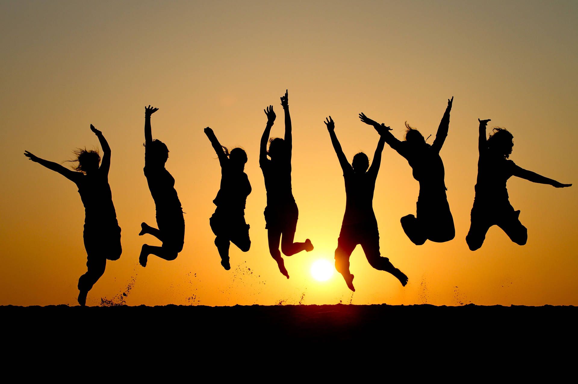1920x1274 Download Group Of People Jumping In The Air Wallpaper
