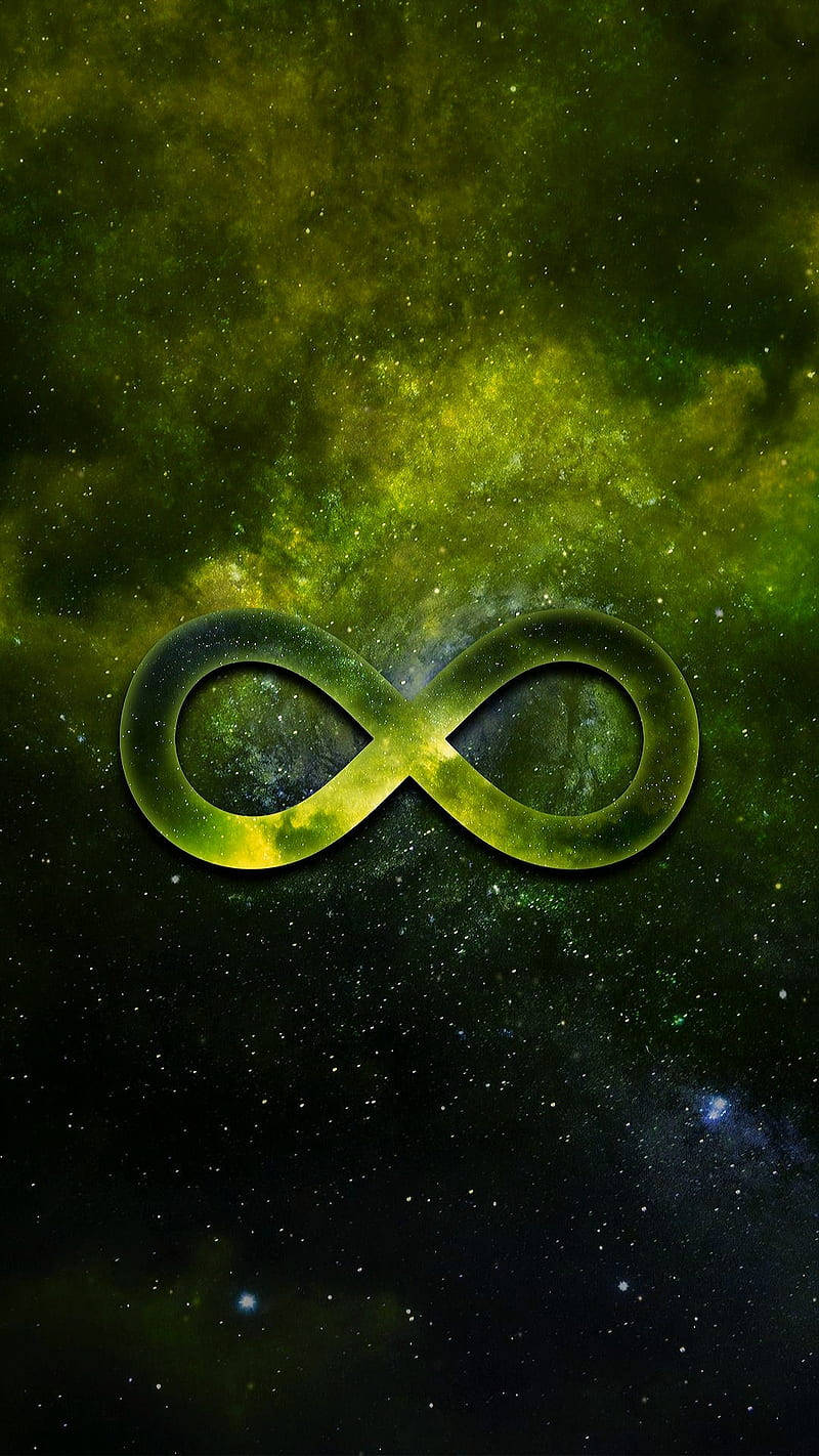 800x1422 Download Infinity Symbol Green Wallpaper