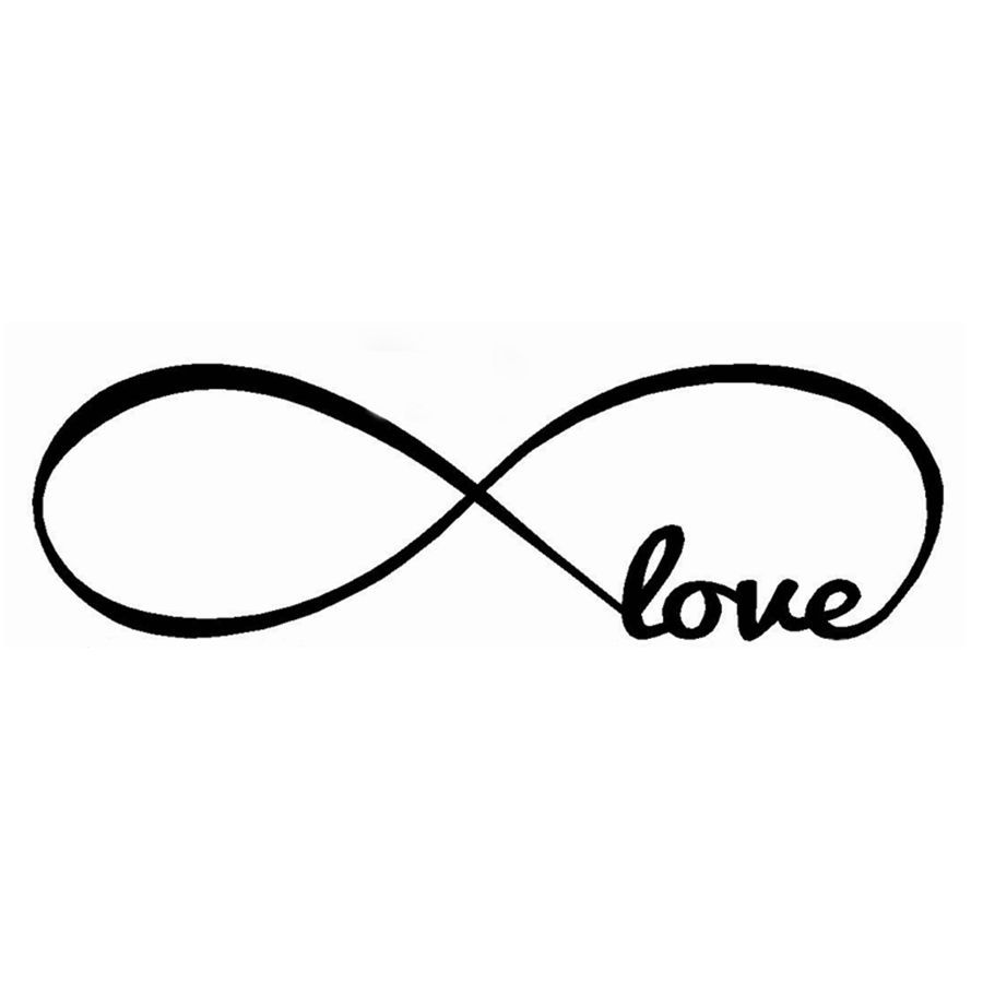 900x900 Wall Stickers Bedroom Decor, Personalized Infinity Symbol Bedroom Wallpaper Decals Love Quotes Painting Wall Art