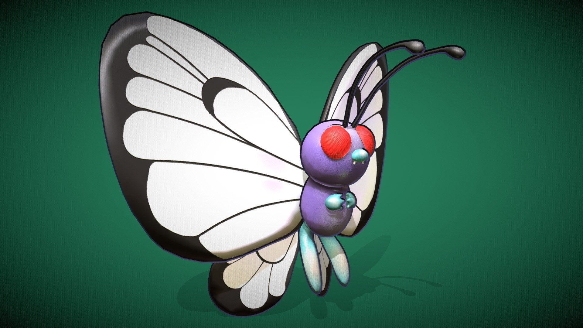 1920x1080 Butterfree Free 3D model by fanaya2001 [af9e1ba]