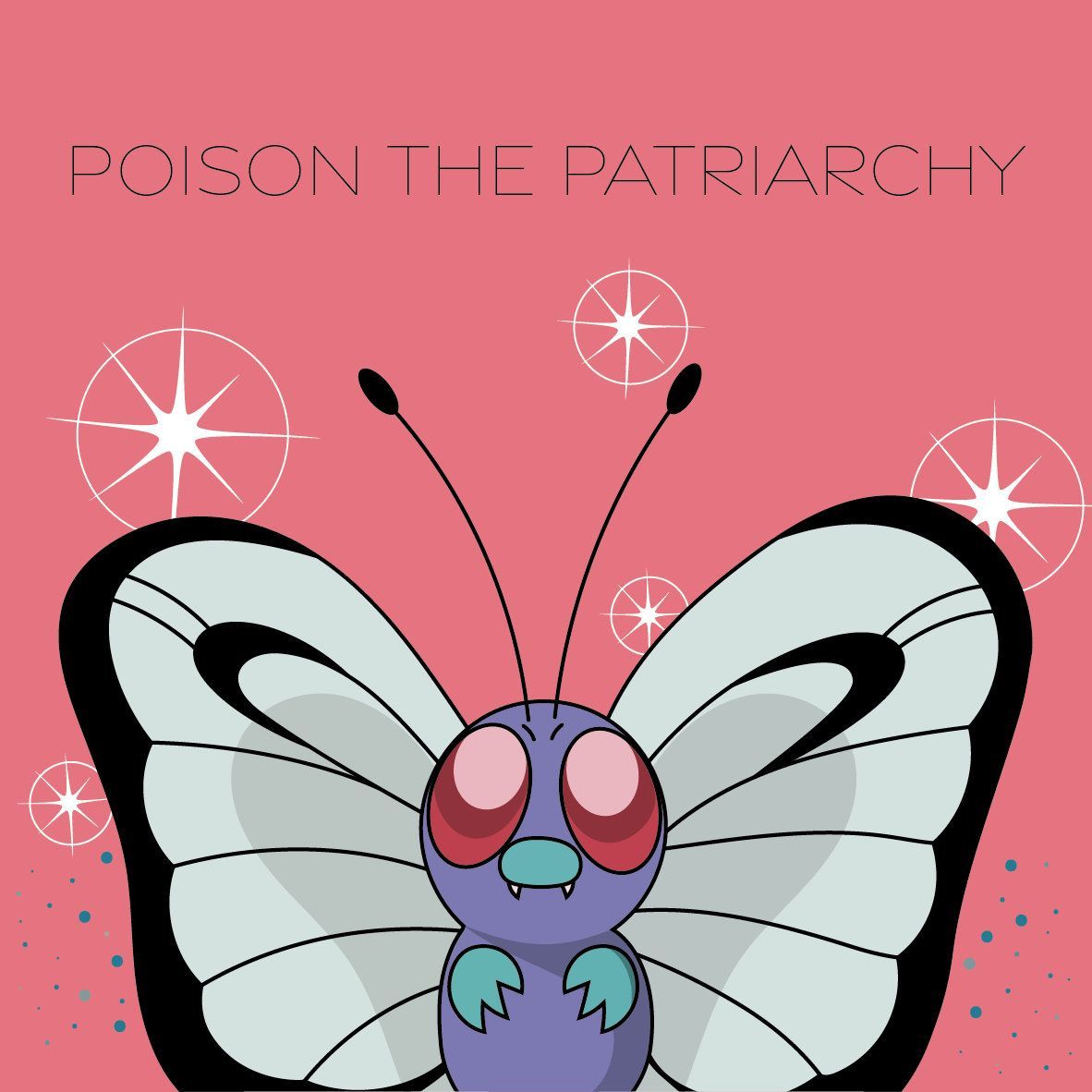 1182x1182 Pokemon Inspired Butterfree Femininity Print Perfect for