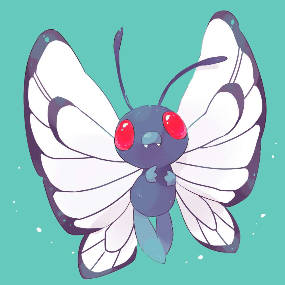 1000x1000 butterfree (pokemon) drawn by hideko_(l33l3b)
