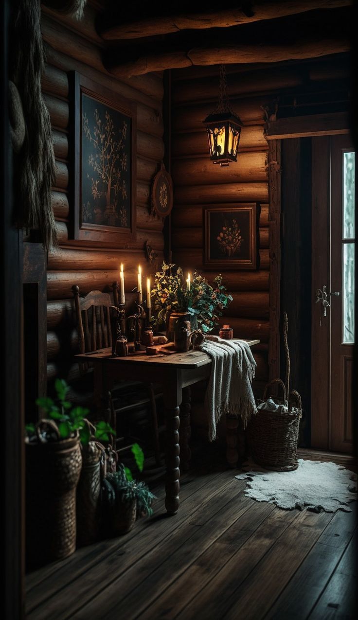 736x1275 Pinterest. Dark home decor, Cabin aesthetic, Cozy house