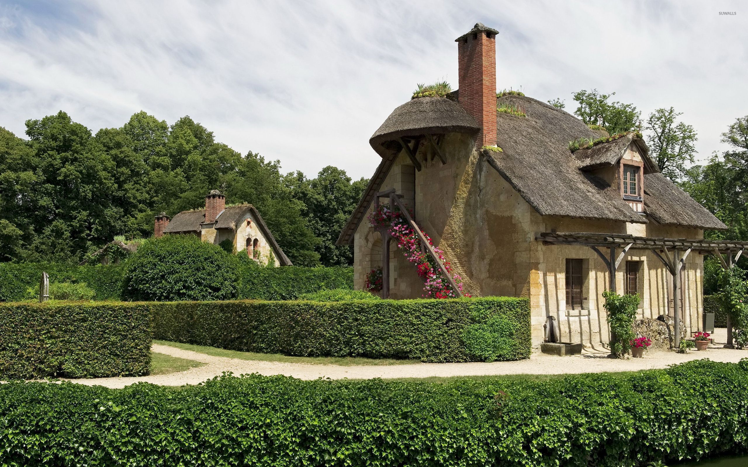 2560x1600 Interesting cozy house in a small town in France wallpaper wallpaper