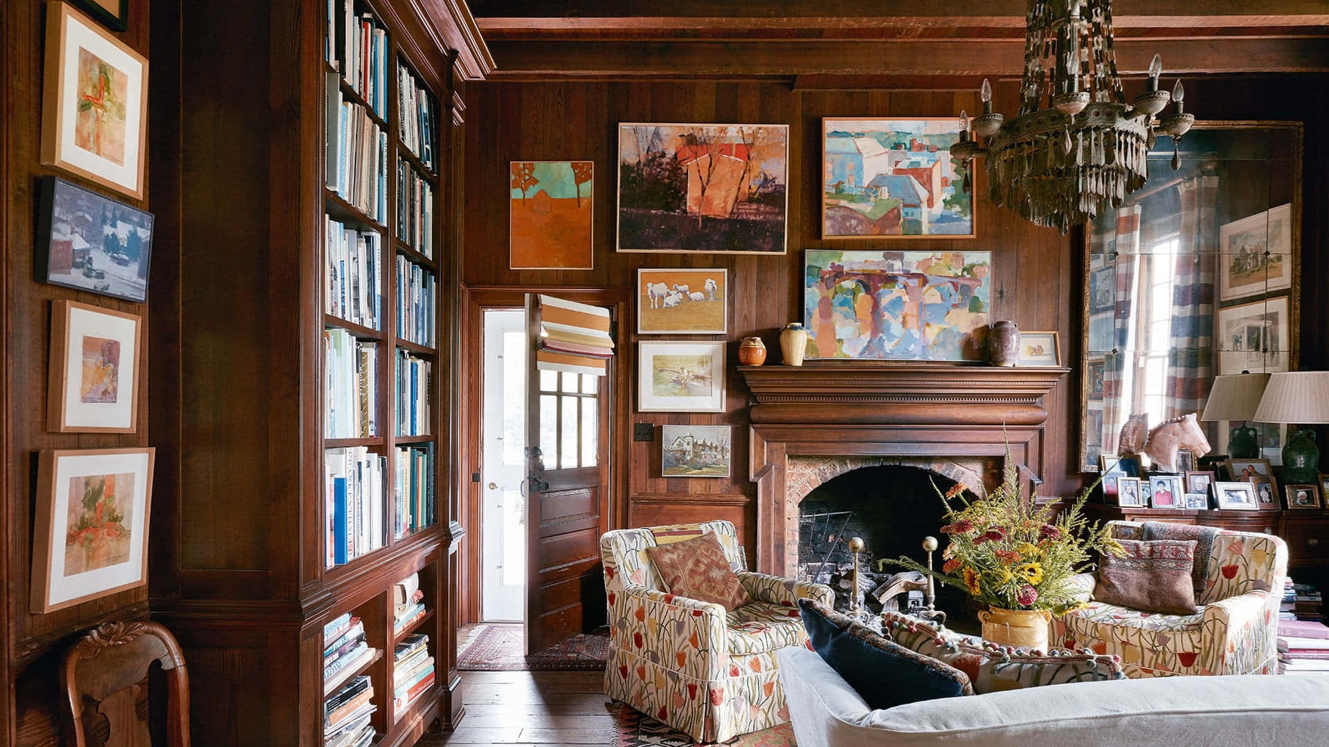 1920x1080 Download Cozy Artistic House Interior Design Wallpaper