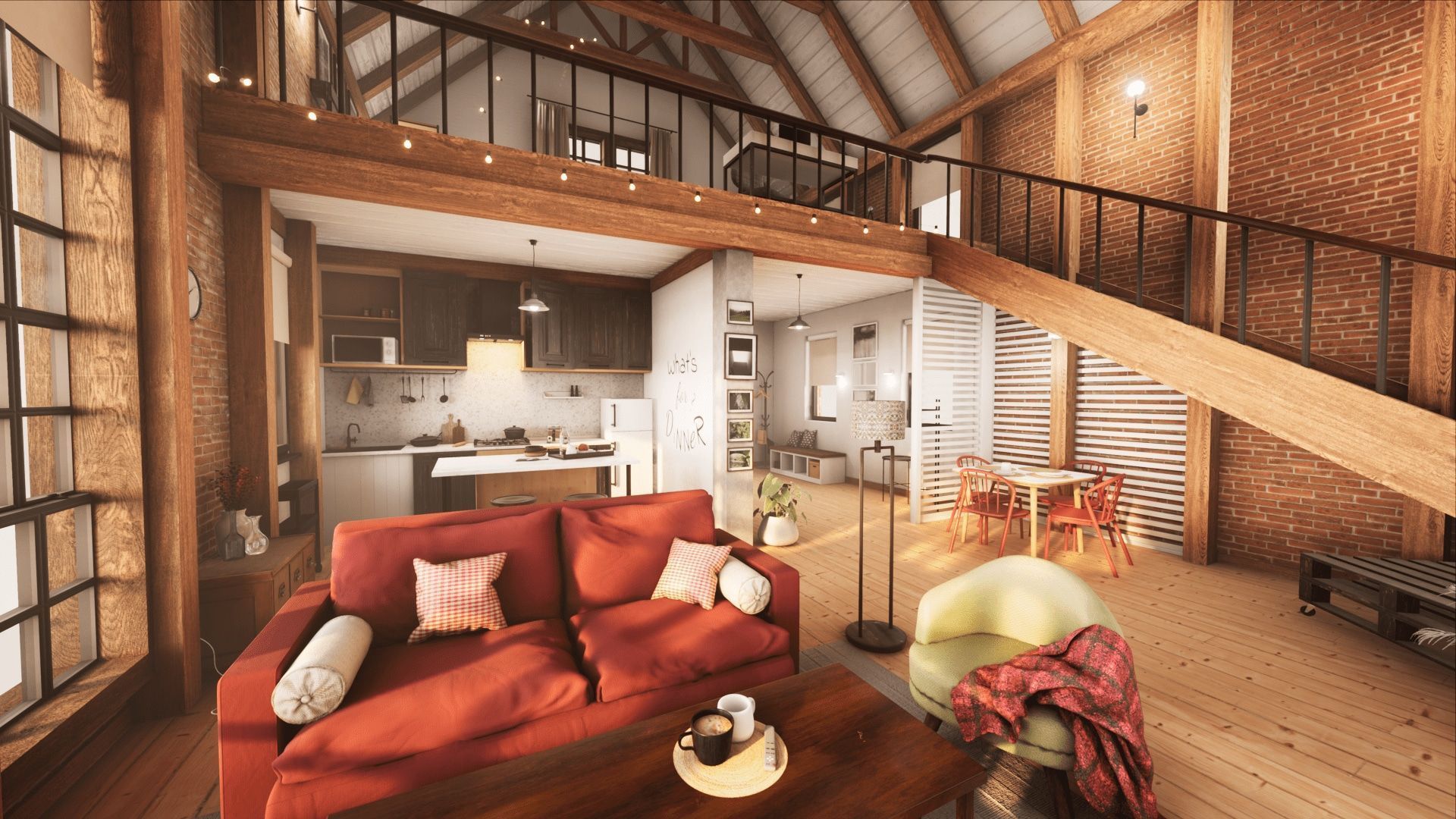 1920x1080 Cozy House in Architectural Visualization