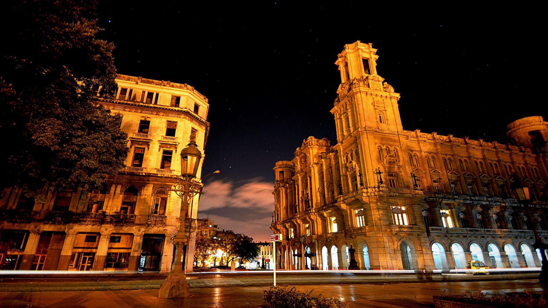 1920x1080 Download wallpaper night, night, Cuba, Cuba, noche, Havana, Havana, Havana, section city in resolution 1920x1080