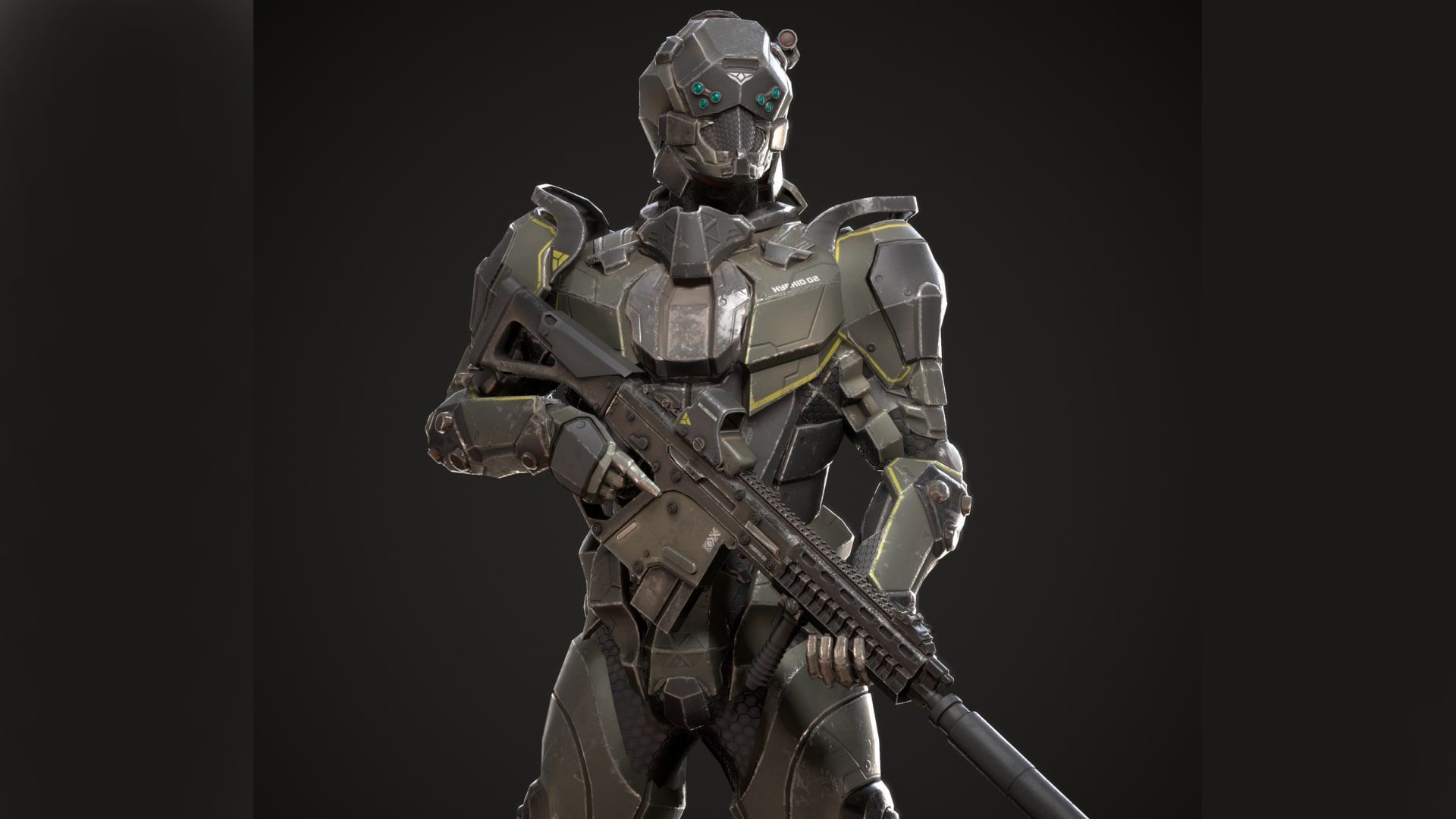 1920x1080 SciFi Soldier in Characters