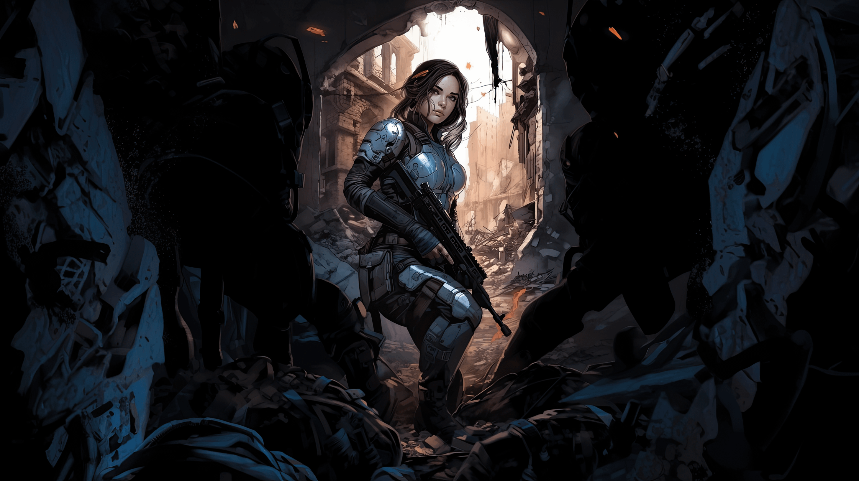 2912x1632 Sci Fi Soldier Wallpaper