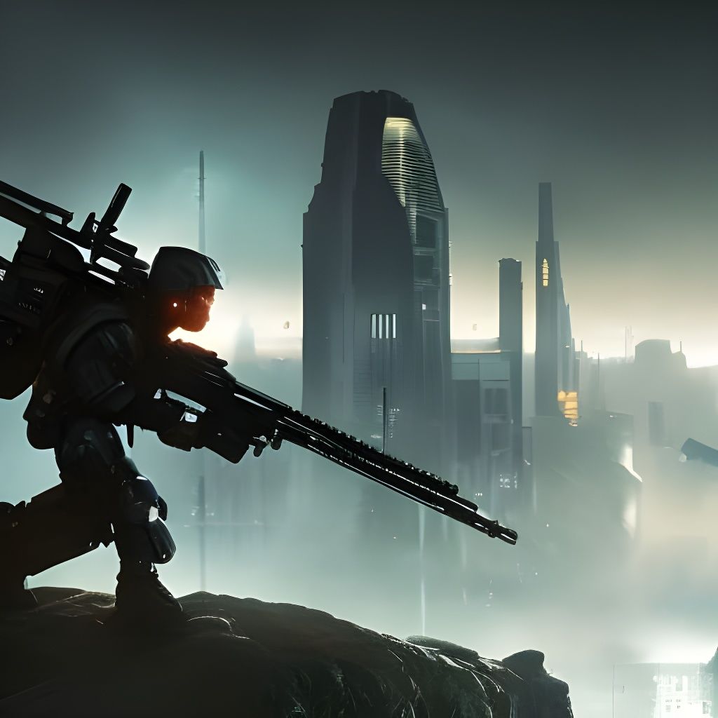 1024x1024 Sci Fi Soldier Generated Artwork