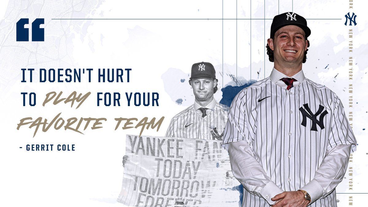 1200x675 New York Yankees on X: Gerrit Cole played favorites. / X