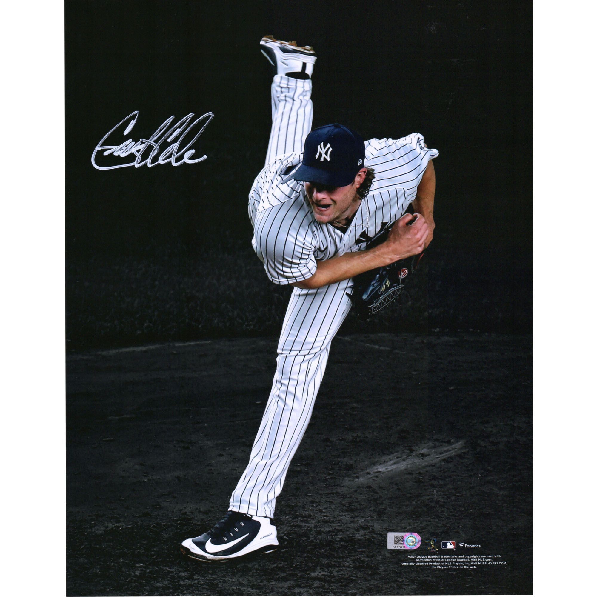 2000x2000 Autographed New York Yankees Gerrit Cole Fanatics Authentic 11 x 14 Spotlight Photograph