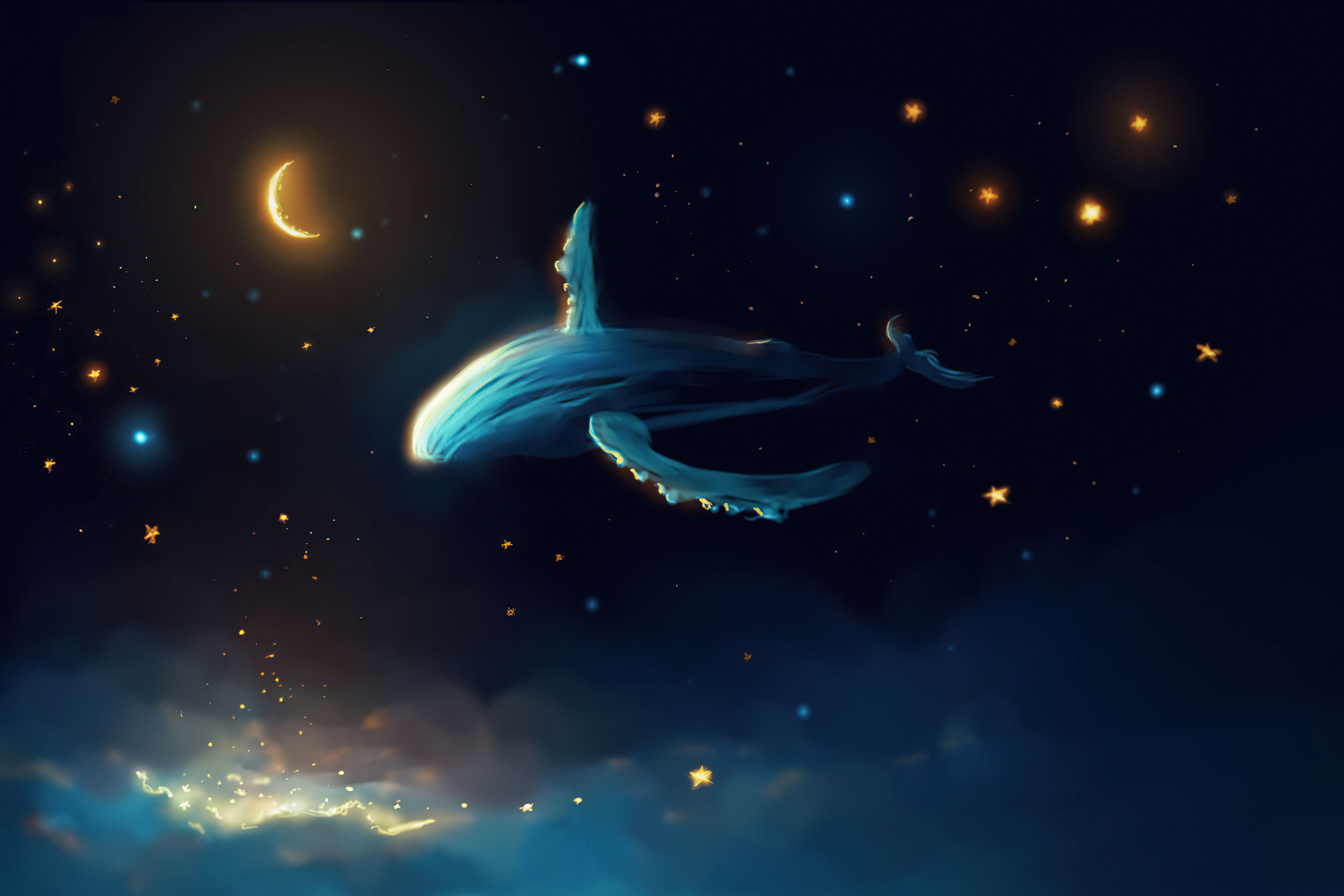 Space Whale Wallpapers - Top Free Space Whale Backgrounds - WallpaperAccess