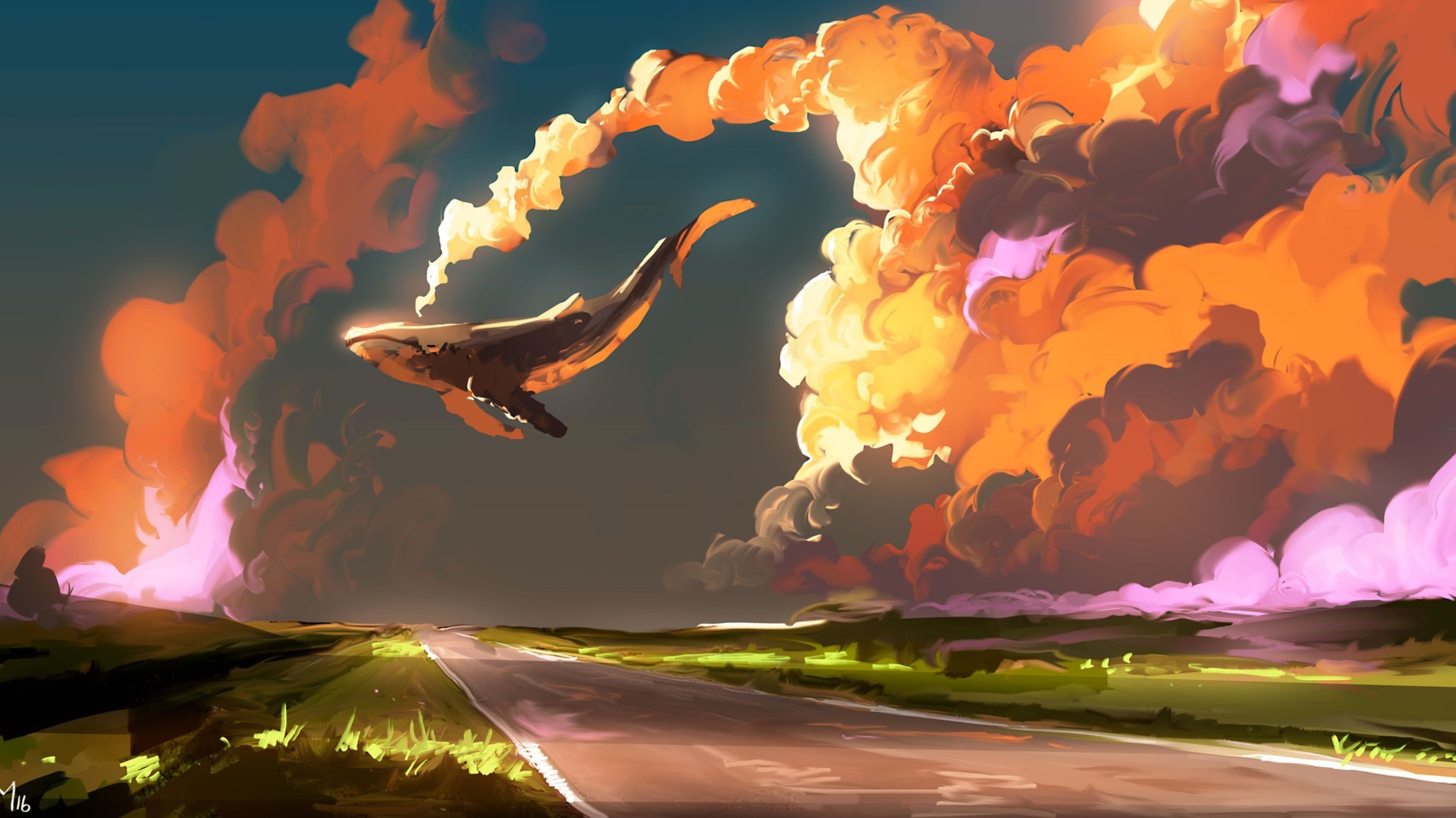 3840x2160 Whale 4K wallpaper for your desktop or mobile screen free and easy to download