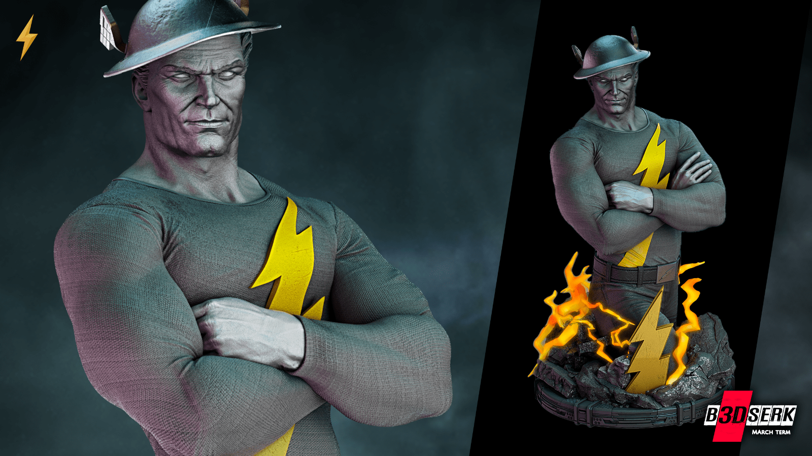 1600x900 THE FLASH JAY GARRICK Bust DC Justice League Earth 2 Resin Model Kit B3DSERK